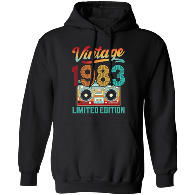 1983 Limited Edition, Vintage Cassette, 1983 Birthday Pullover Hoodie