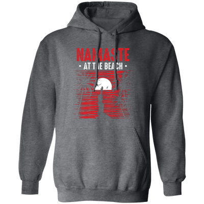 Namaste At The Beach, Retro Yoga, Yoga On Seaside Pullover Hoodie