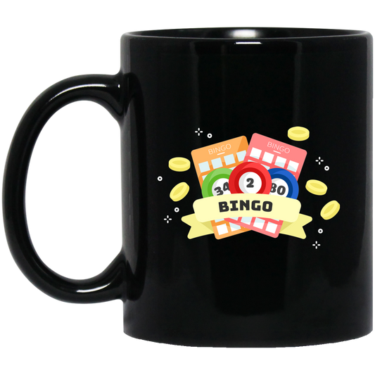 Bingo Ticket, Get Win This Game, Get Bingo, Better Life Black Mug