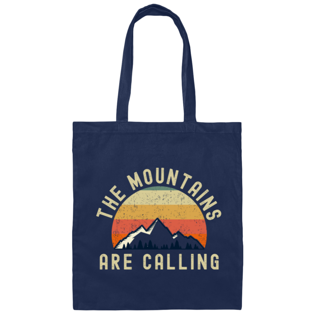 The Mountains Are Calling Hiking Canvas Tote Bag