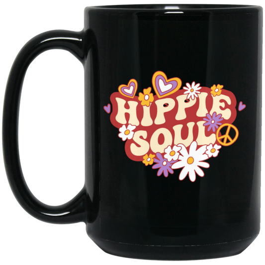 Hippie Soul, Groovy Soul, Groovy Style, Groovy Hippie Black Mug