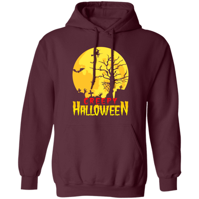 Creepy Gift, Funny Ghost Witch, Funny Halloween, Halloween Gift Pullover Hoodie