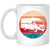 Camper Retro, Camping Vintage, Sun Gift For Camping Lover, Like To Camp White Mug