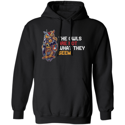 The Owls Are Not What They Seem, Best The Owl What You See, Cute Owl Or Horror Owl Pullover Hoodie