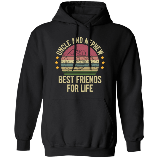 Uncle And Nephew, Best Friends For Life, Retro Nephew With Uncle Pullover Hoodie