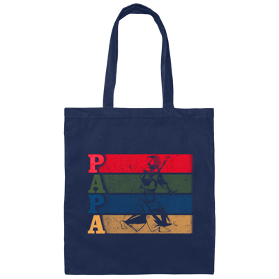 Vintage Martial Art, Retro Kendo Papa, Funny Dad Father Loe Gift Canvas Tote Bag