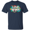 Love Wins, Rainbow Love, Flower Love, Colorful Love Unisex T-Shirt