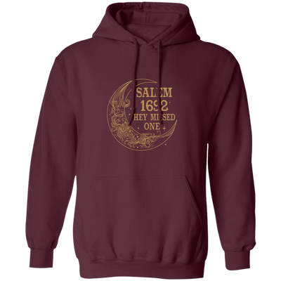 Salem 1692, They Missed One, Salem Floral Moon Pullover Hoodie