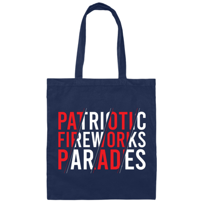 Patriotic Fireworks Parades, July 4th, America Lover Canvas Tote Bag