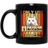 Cat Lover, Sarcasm Funny For Women Gift Periodic Table Gift Black Mug