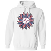 American Baseball, Sunflower Baseball, Leopard Sunflower-2 Pullover Hoodie