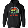 Life Is Better With Horses, Retro Horses, Horse Racing Pullover Hoodie