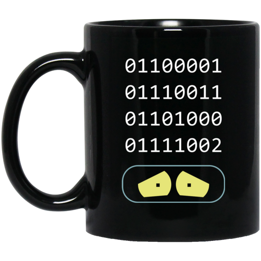 Binary Number, Love Binary, Number 0 And Number 1 Black Mug