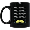 Binary Number, Love Binary, Number 0 And Number 1 Black Mug