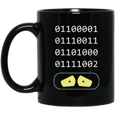 Binary Number, Love Binary, Number 0 And Number 1 Black Mug