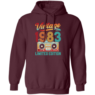 1983 Limited Edition, Vintage Cassette, 1983 Birthday Pullover Hoodie