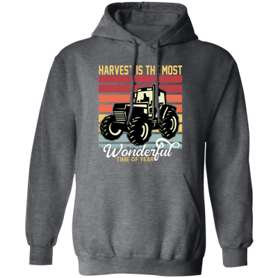 Harvest Is The Most Wondeful Time Of Year, Retro Farmer Pullover Hoodie