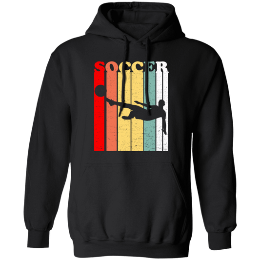 Soccer Player Vintage Style, Football, Gift For Soccer Lover Vintage Color Pullover Hoodie