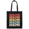 Vegetarian Realtor, Vintage Vegan Realtor, Love Realtor Canvas Tote Bag