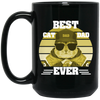 Best Cat Lover, Best Cat Dad Ever Vintage, Cool Cat, Love Kitten Black Mug