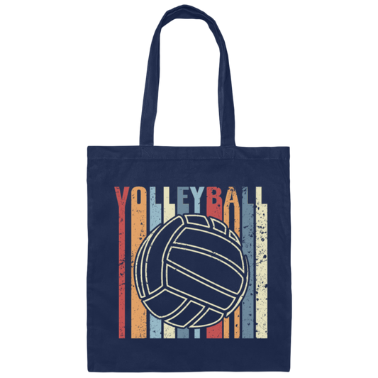 Volleyball Retro, Cool Volleyball Player Gift Canvas Tote Bag