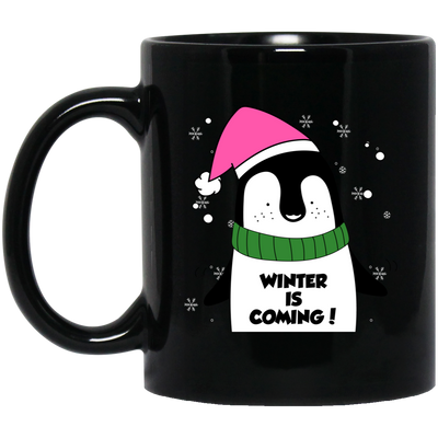 Winter Is Coming, Penguin Christmas, Love Winter, Merry Christmas, Trendy Chrismas Black Mug