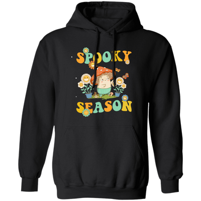 Spooky Season, Spooky Mushroom, Groovy Mushroom Pullover Hoodie