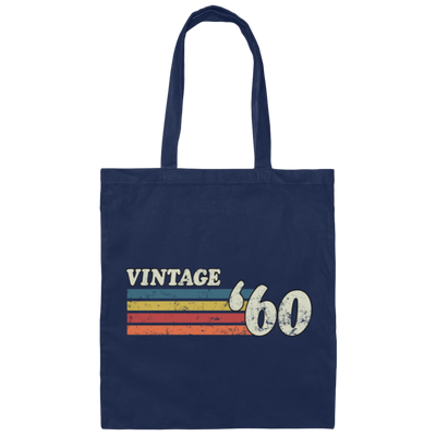 Vintage 1960, Birthday 60th Gift, Retro 60 Birthday Gift Canvas Tote Bag