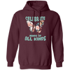 Celebrate Minds Of All Kinds, Butterfly With Half Of Flower Pullover Hoodie