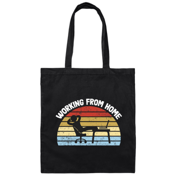 Perfect Gift For Anyone Practising Self Isolation, Work From Home Retro Canvas Tote Bag