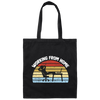 Perfect Gift For Anyone Practising Self Isolation, Work From Home Retro Canvas Tote Bag