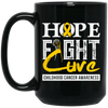 Childhood Cancer Awareness, Hope Fight Cuve, Healing Childhood Black Mug