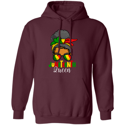 Juneteenth Queen, Messy Bun, Black Woman, Juneteenth Independence Day1865 Pullover Hoodie