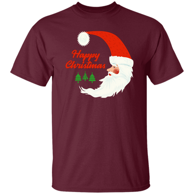 Happy Christmas, Santa In Moon, Christmas Tree, Merry Christmas, Trendy Christmas Unisex T-Shirt