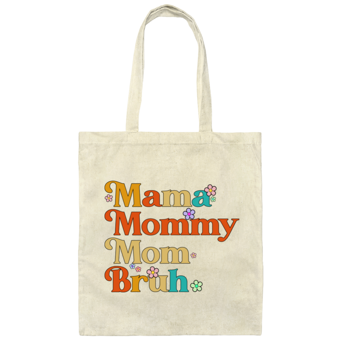 Groovy Mama, Mama Bruh, Mother's Day Gift, Vintage Mom Bruh Canvas Tote Bag