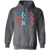 Mama, American Mama, Groovy Mama, Mommy's Day Pullover Hoodie