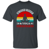 Stresses Blessed And Yoga Obsessed, Retro Yoga Unisex T-Shirt