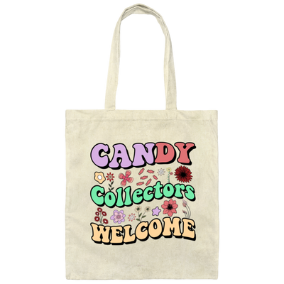 Candy Collectors Welcome, Groovy Sweety Girl Canvas Tote Bag