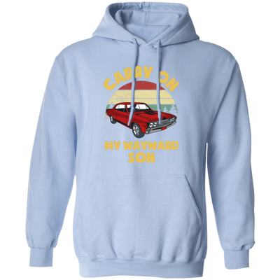 Carry On My Wayward Son, Red Car, Classic Car Pullover Hoodie