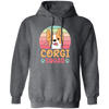 Corgi Squad, Retro Corgi, Groovy Corgi, Lovely Corgi Pullover Hoodie