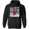 Whiskey Steak Guns And Freedom, American Whiskey Pullover Hoodie