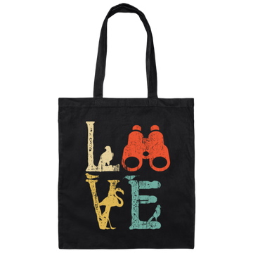 Vintage Birdwatching Bird Watchers, Retro Camera Love Gift Canvas Tote Bag