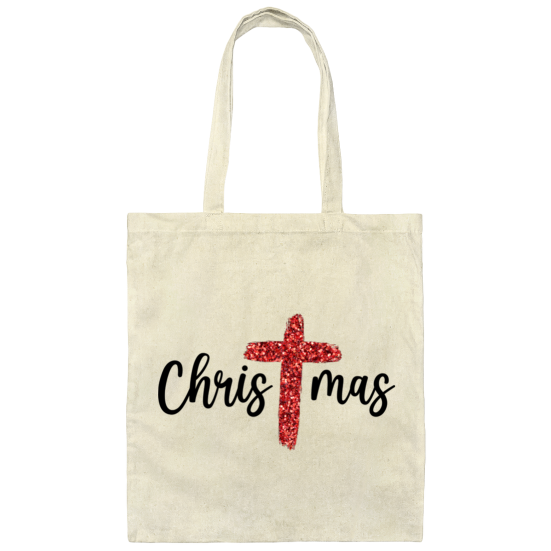 Red Glitter Christmas, Red Christian, Pastor Gift, Merry Christmas, Trendy Chrismas Canvas Tote Bag