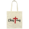 Red Glitter Christmas, Red Christian, Pastor Gift, Merry Christmas, Trendy Chrismas Canvas Tote Bag