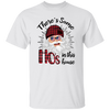 There's Some Ho's In This House, Cool Santa, Red Plaid Hat, Merry Christmas, Trendy Christmas Unisex T-Shirt