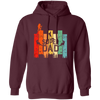 Retro Dad, Super Dad, Hiking Dad, Daddy Love Hiking Pullover Hoodie