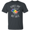 Choose Love Not Hate, Pride's Day Gifts, Lgbt Peace Unisex T-Shirt