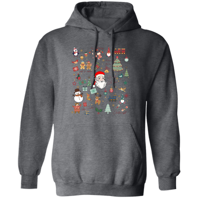 Love Noel, Funny Santa, Merry Christmas, Santa Claus Pullover Hoodie