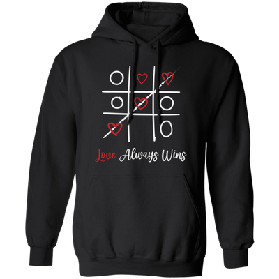 Love Always Wins, Love Gomoku, Valentine Gomoku, Valentine Game Pullover Hoodie