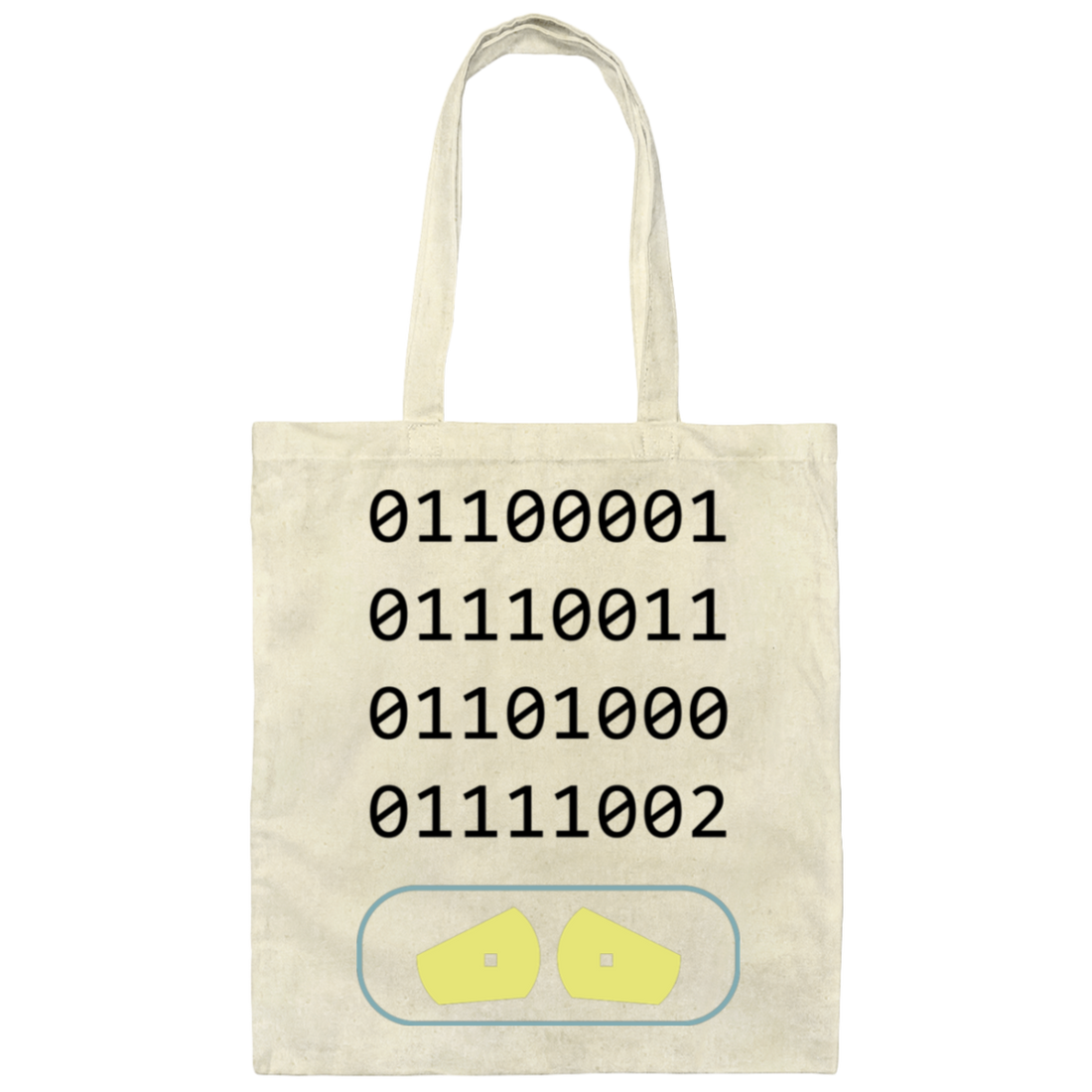 Binary Number, Number 0 And Number 1, Love Binary Canvas Tote Bag